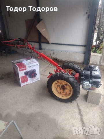 Мотоблок, мотофреза или мотокултиватор акме след основно сервизиране с фреза.