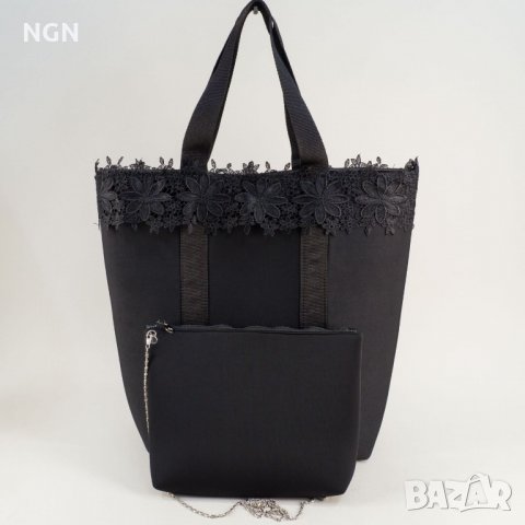 Дизайнерска дамска чанта в черен цвят. Супер промоционална цена само 69.99 лева., снимка 3 - Чанти - 39894168