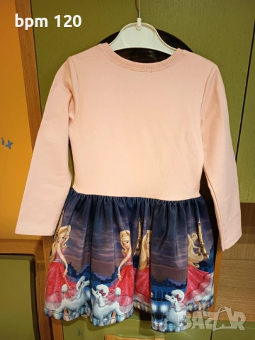 Рокля "Барби в Париж", марка "Mariela kids", носена веднъж , снимка 3 - Детски рокли и поли - 53958736