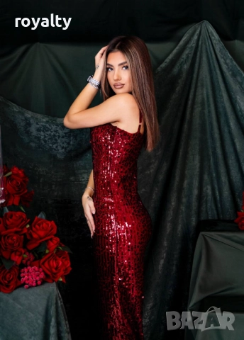 Стилна Червена Дамска Рокля , снимка 4 - Рокли - 52884903