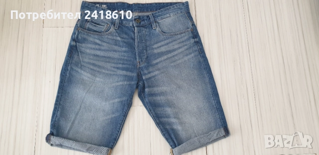 G - Star 3301 Straight  Short Jeans Mens Size 31 - 32 ОРИГИНАЛ! Мъжки Къси Дънкови Панталони!