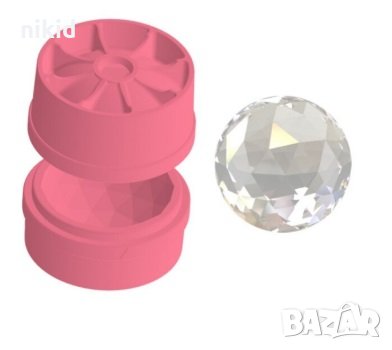3D топче топка сфера фасетиран диамант кристал силиконов молд форма за изработка смола гипс шоколад, снимка 2 - Форми - 29478187