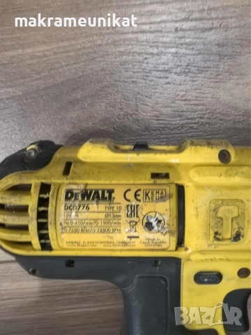 Винтоверт DeWalt dcd 776, изправен, работещ, не е нов, без забележки , снимка 3 - Бормашини - 51203648