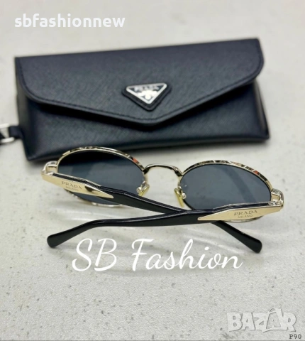 Prada овални,метална рамка с лого, снимка 6 - Слънчеви и диоптрични очила - 54336303