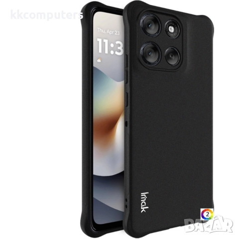 Удароустойчив Калъф за Motorola Moto G86 5G / Power 5G | TPU Калъф | Цвят: Черен, ПрозраченІ IMAK, снимка 2 - Калъфи, кейсове - 51940825