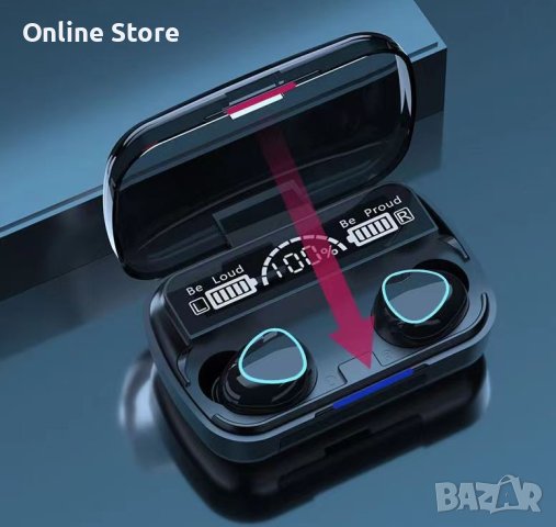Безжични bluetooth слушалки с LED цифров дисплей, снимка 4 - Bluetooth слушалки - 42897970