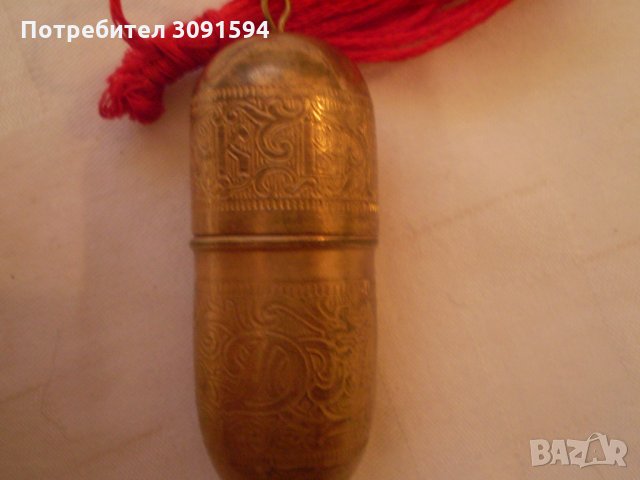 Стар несесер за игли с макара месинг гравиран МОСКВА, снимка 6 - Колекции - 34017244