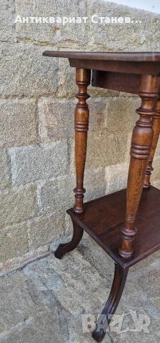 Винтидж помощна масичка с чекмедже, снимка 8 - Маси - 54229933