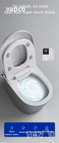 Мултифункционална розова смарт тоалетна L9 с биде, подгрев, сушене, масаж, снимка 7 - Други - 52472161