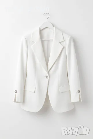 Сако “White Classic Elegance” – бяло елегантно сако арт.1541, снимка 5 - Сака - 55978683