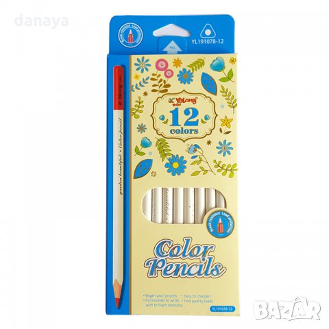 1635 Цветни моливи за рисуване 12 цвята, снимка 6 - Ученически пособия, канцеларски материали - 29816501