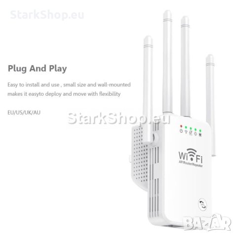 WiFi Усилвател на сигнала с 4 антени – Рутер + Еxtender, снимка 5 - Друга електроника - 40441002
