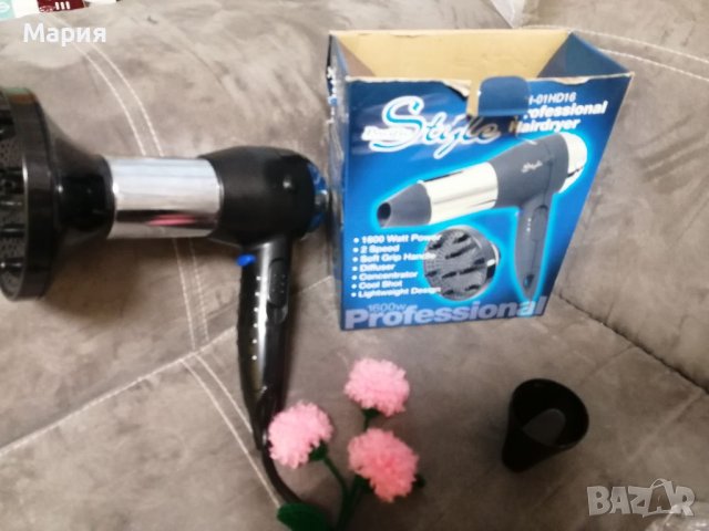 Професионален сешоар 1600 Watt с дифузер и бутон за охлаждане , снимка 3 - Друга електроника - 40350956