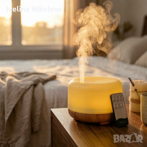 Арома дифузер - овлажнител за въздух с дистанционно управление, снимка 8 - Овлажнители и пречистватели за въздух - 54155060