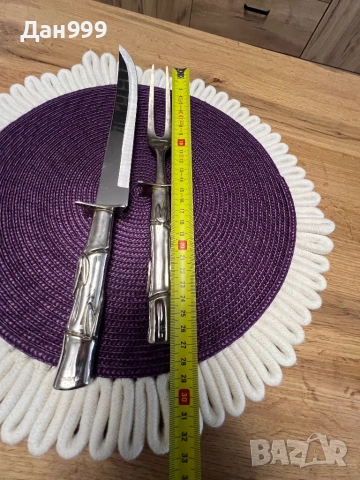 Комплект посребрени прибори за месо, снимка 3 - Прибори за хранене, готвене и сервиране - 54051577