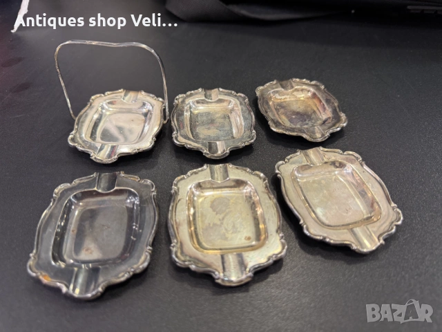 Комплект посребрени пепелници №8011, снимка 2 - Други ценни предмети - 53947411