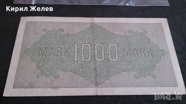 Колекционерска банкнота 1000 райх марки 1922година - 14610, снимка 6 - Нумизматика и бонистика - 29079174