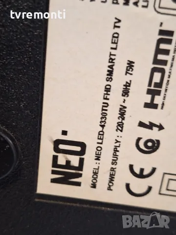 подсветка от дисплей VES430UNDP-N1-N46 от Телевизор NEO модел LED-4330TU FHD, снимка 5 - Части и Платки - 49419446