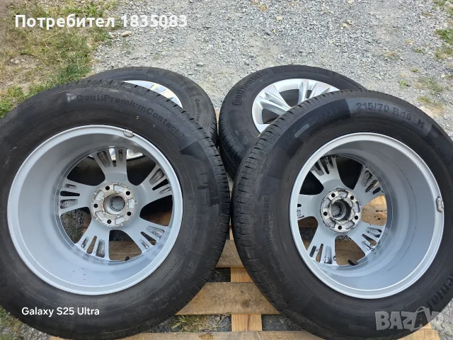 Лети джанти 16ки 5х108 Opel, Peugeot + летни гуми 215/70/16 Continental, снимка 9 - Гуми и джанти - 55842667