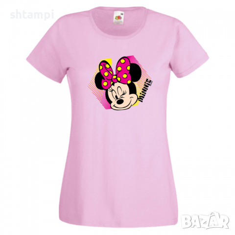 Дамска тениска Minnie Mouse 1 Подарък,Изненада,Рожден ден,, снимка 4 - Тениски - 36530694