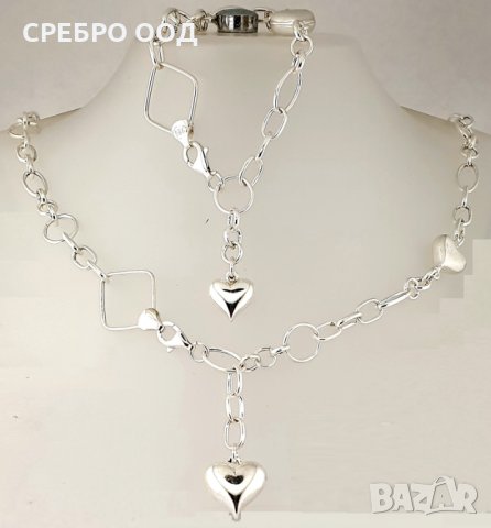 Сребърни колиета и гривни Ag925, снимка 4 - Колиета, медальони, синджири - 30850778