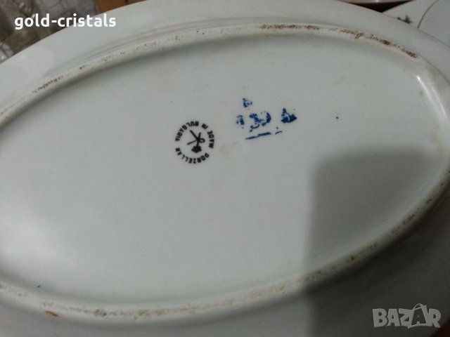 Стар български порцелан чинии елипси, снимка 3 - Антикварни и старинни предмети - 35296956
