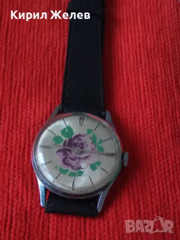 ВОСТОК Стар РУСКИ МЕХАНИЧЕН ВИНТИДЖ ЧАСОВНИК с ФЛОРАЛНА АПЛИКАЦИЯ на ЦИФЕРБЛАТА КОЖЕНА КАИШКА 28075 , снимка 17 - Антикварни и старинни предмети - 37349353