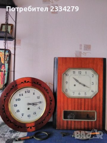  Часовници,,Янтарь-Jantar" сделано в СССР, made in USSR. МЕХАНИЧНИ., снимка 1 - Стенни часовници - 39481365