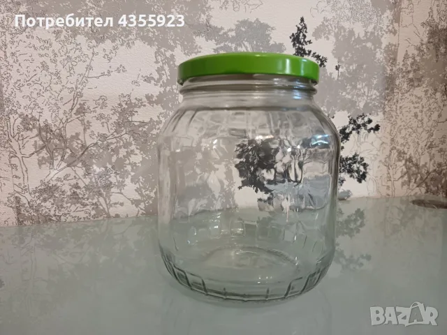 Стъклени буркани-1.5л и -1.7л, снимка 3 - Буркани, бутилки и капачки - 55969720