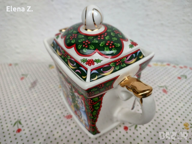 Винтидж коледен чайник Sadler, Англия, снимка 3 - Аксесоари за кухня - 53999985