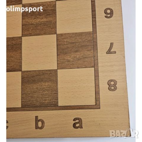 Шах дъска Махагон Бук 55мм с нотация Ръчно изработена дъска за шах.                      -, снимка 2 - Шах и табла - 52791295
