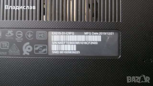 Acer Extensa EX215-31-C5FQ на части, снимка 6 - Лаптопи за дома - 35621371
