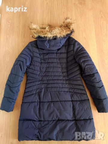 Зимно дълго яке с естествен пух , размер L , цена 40 лв, снимка 3 - Якета - 52928895