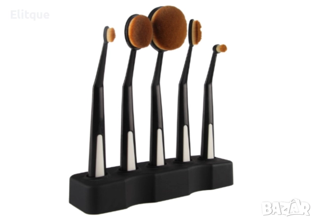Ретро колекция козметични четки с поставка Maange HZS27