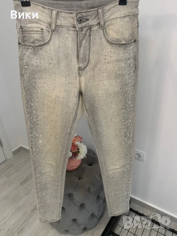 Дънки с камъни в размер XS, снимка 5 - Дънки - 51096045