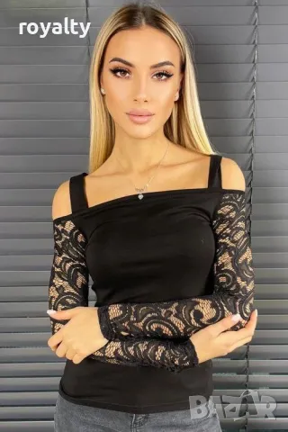 ПРОМОЦИЯ  Дамска блуза с ефектен дизайн, снимка 3 - Блузи с дълъг ръкав и пуловери - 49493006