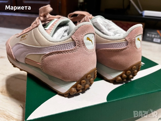 Като нови Puma 37,5 естествена кожа Дамски маратонки  в пастелни цветове , снимка 3 - Маратонки - 51811910