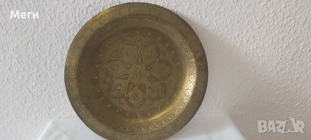 Месингов поднос, снимка 2 - Антикварни и старинни предмети - 53061492