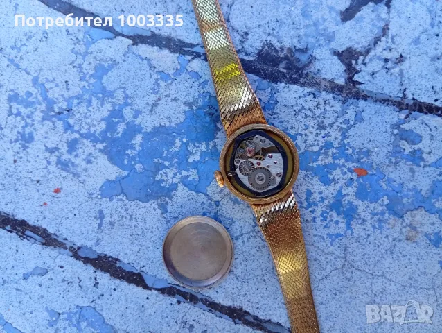 Позлатен  дамски часовник Glashutte, снимка 6 - Дамски - 56359088