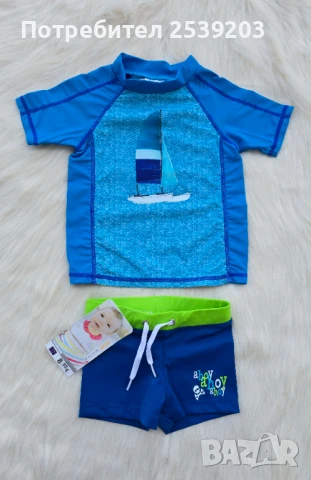 Детски бански и плажна блуза 12-18месеца , снимка 11 - Бебешки бански - 50719130