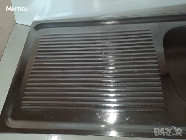 Мивка от неръждавейка хром алпака с десен плот, снимка 10 - Мивки - 52534884