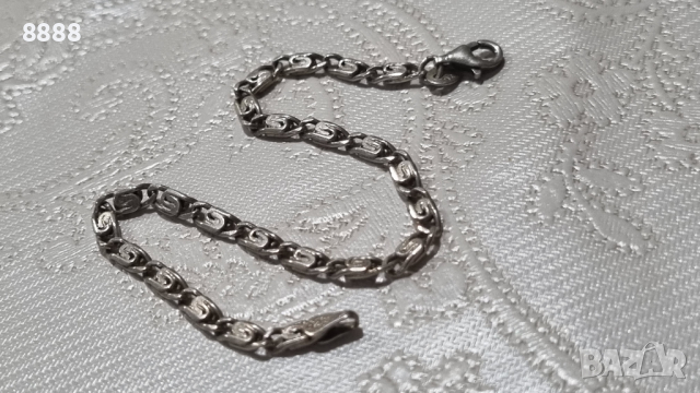 Сребърна гривна 925 проба , снимка 4 - Гривни - 44588941