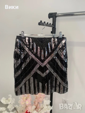 Пола с паети и маниста в размер М