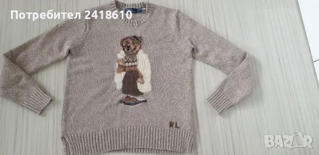 POLO Ralph Lauren Bear Cotton Womens Size S ОРИГИНАЛ! Дамски Пуловер !, снимка 1 - Блузи с дълъг ръкав и пуловери - 48253336