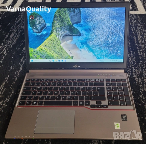 15.6"FHD Мощен бизнес лаптоп - Fujitsu LifeBook Е754 | up to 3.30 GHz, 8GB RAM, 128GB SSD, 3ч. бат.