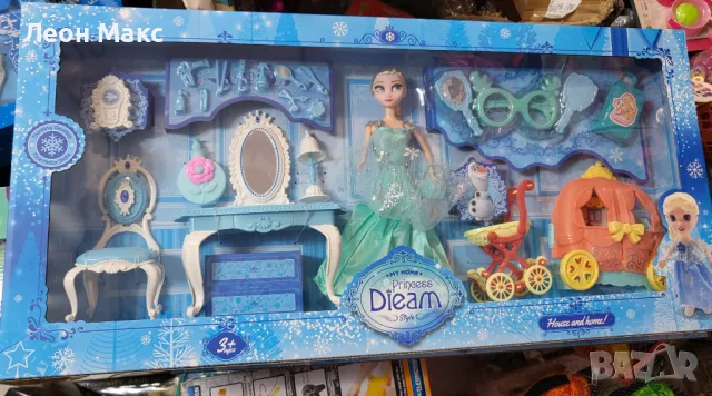 Кукла Елза с каляска,тоалетка и аксесоари детски комплект 76см, снимка 7 - Кукли - 48252273