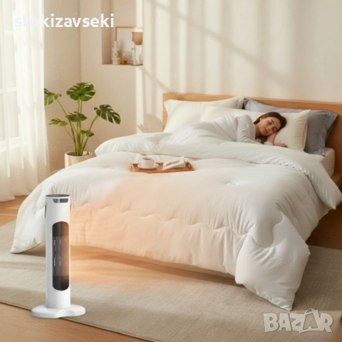 Вентилаторна печка 2 в 1 за бързо и равномерно отопление + целогодишен олекотен юрган за спокоен сън, снимка 6 - Отоплителни печки - 54088831