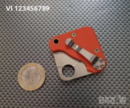 Мини джобно ножче с клипс за колан дизайн тип Spyderco 20х80, снимка 3 - Ножове - 50742936