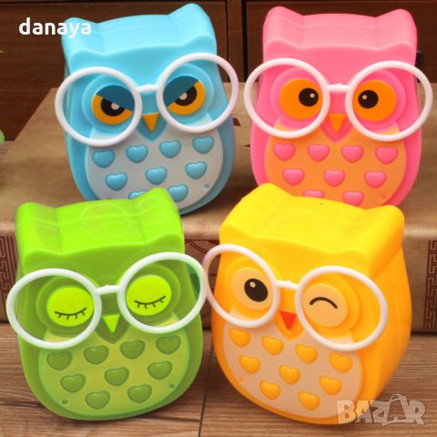 530 Детска нощна лед лампа за контакт Бухалче лампа за стена с копче 1W, снимка 12 - Друга електроника - 32119291