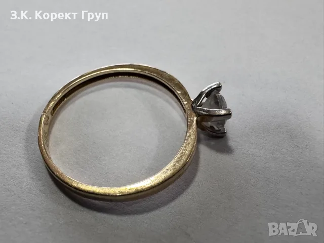 Дамски златен пръстен 14К 585-1,20 г, снимка 11 - Пръстени - 55817640